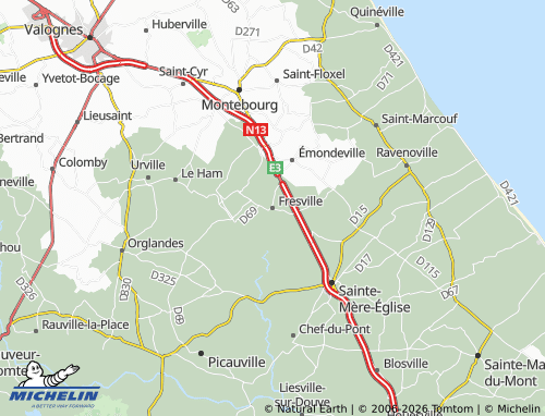 MICHELIN Fresville map - ViaMichelin