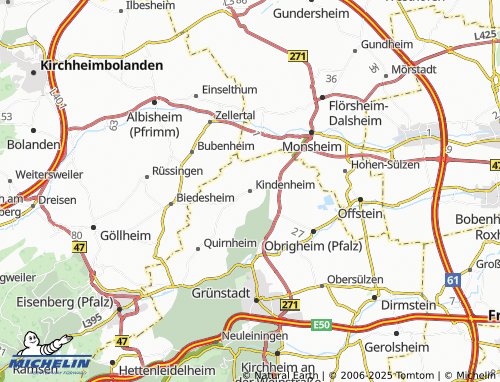 MICHELIN Kindenheim map - ViaMichelin