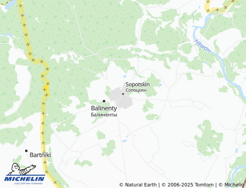 MICHELIN Sopotskin map - ViaMichelin