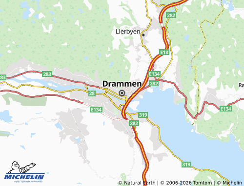 Kaart MICHELIN Drammen - ViaMichelin