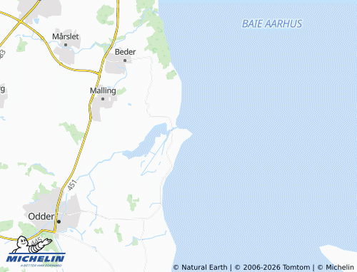 Mappa MICHELIN Kysing Næs - ViaMichelin