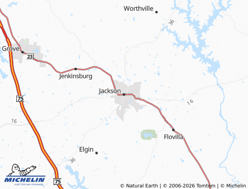 Mappa MICHELIN Jackson - ViaMichelin