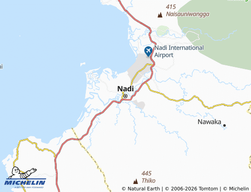 Carte MICHELIN Nadi - ViaMichelin