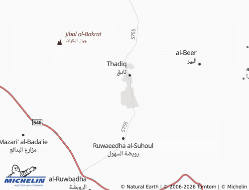 Carte MICHELIN al-'Aqeeq - ViaMichelin