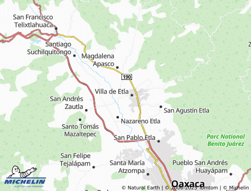 MICHELIN Reyes Etla map - ViaMichelin
