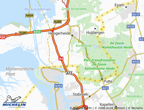 MICHELIN Ossendrecht map - ViaMichelin