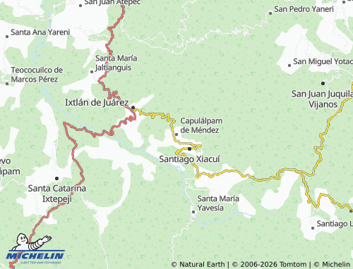 MICHELIN Capulálpam de Méndez map - ViaMichelin