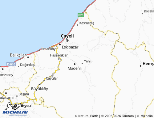 MICHELIN-Landkarte Latifli - ViaMichelin
