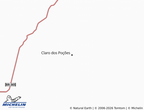 Mapa MICHELIN Claro dos Poções - ViaMichelin