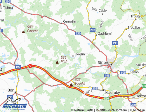 Mapa MICHELIN Svojšín - ViaMichelin