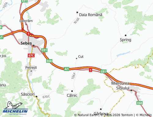 Mappa MICHELIN Cut - ViaMichelin