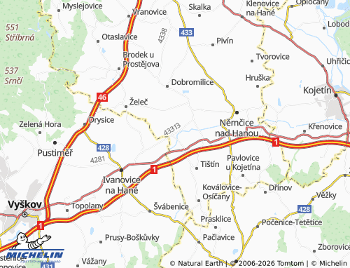 Mappa MICHELIN Dřevnovice - ViaMichelin