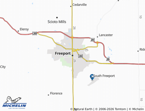Carte MICHELIN Freeport - ViaMichelin