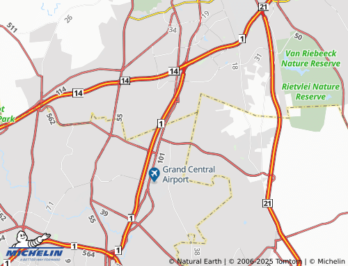 MICHELIN Randjesfontein Agricultural Holdings map - ViaMichelin