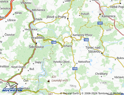 Mappa MICHELIN Krňany - ViaMichelin