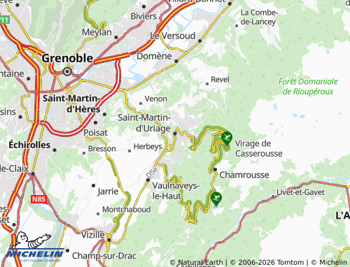 MICHELIN Saint-Martin-d'Uriage map - ViaMichelin
