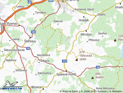 MICHELIN Kornatice map - ViaMichelin