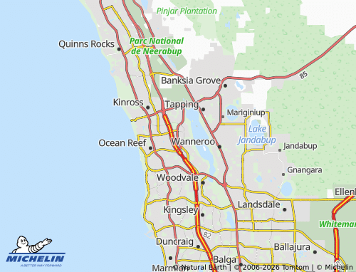 Mapa MICHELIN Joondalup - ViaMichelin