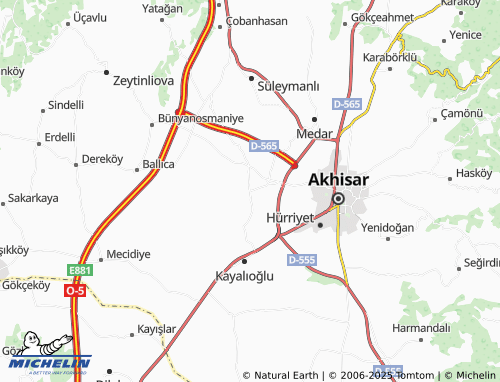 MICHELIN Bekirler map - ViaMichelin