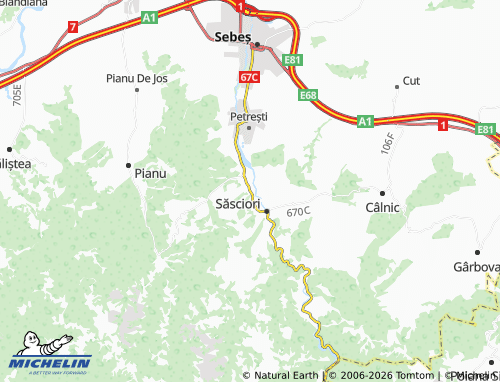 MICHELIN Sebeșel map - ViaMichelin