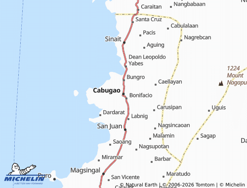 MICHELIN Cabugao map - ViaMichelin