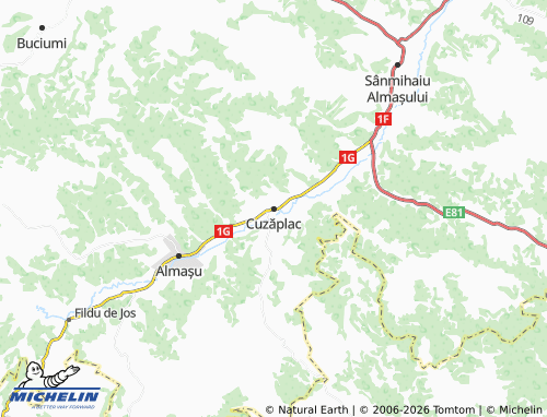 Mappa MICHELIN Cuzăplac - ViaMichelin