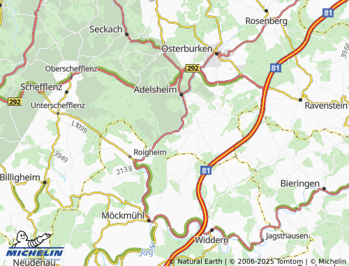 MICHELIN-Landkarte Sennfeld - ViaMichelin