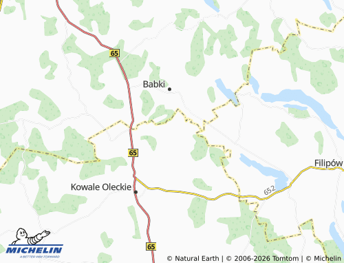 MICHELIN Borkowiny map - ViaMichelin