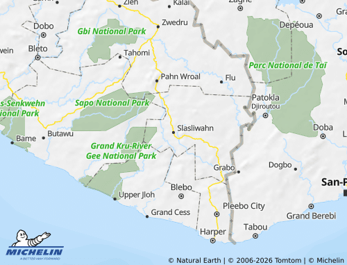 MICHELIN Gbeapo map - ViaMichelin
