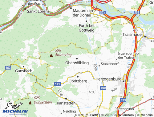 MICHELIN Oberwölbling map - ViaMichelin