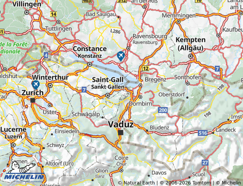 MICHELIN-Landkarte Vorderland - ViaMichelin