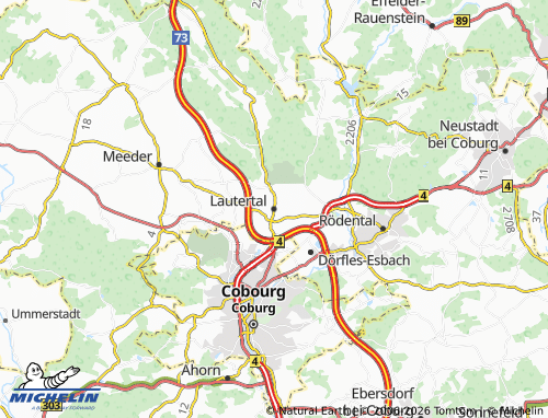 Mapa MICHELIN Lautertal - ViaMichelin
