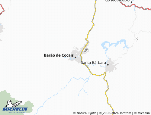 MICHELIN Barão de Cocais map - ViaMichelin