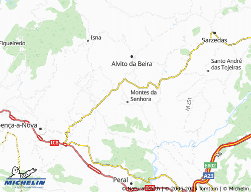 Kaart MICHELIN Aldeia Cimeira - ViaMichelin