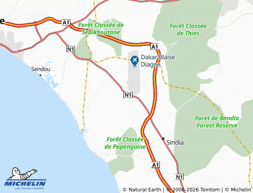 MICHELIN-Landkarte Ndiass - ViaMichelin