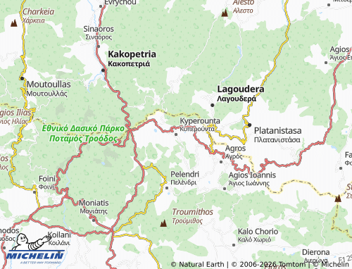 Carte MICHELIN Kyperounta - ViaMichelin