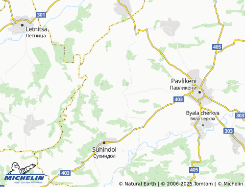 MICHELIN Varbovka map - ViaMichelin