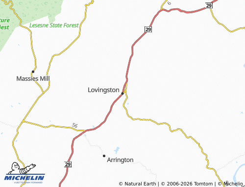 Mappa MICHELIN Lovingston - ViaMichelin
