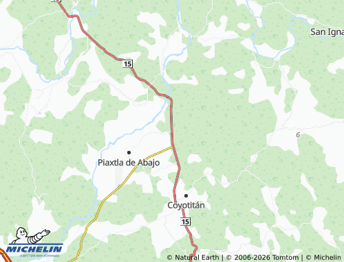 MICHELIN Crucero de Piaxtla map - ViaMichelin