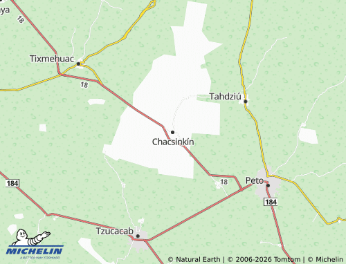 MICHELIN Chacsinkín map - ViaMichelin