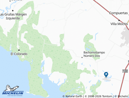 MICHELIN Bachomobampo Número 1 map - ViaMichelin