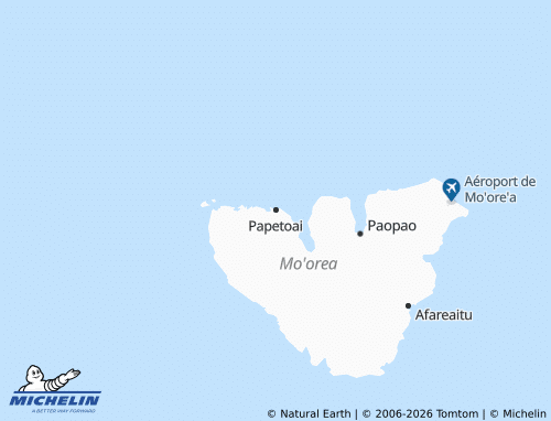 MICHELIN Papetoai map - ViaMichelin