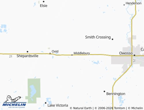 Kaart MICHELIN Middlebury - ViaMichelin