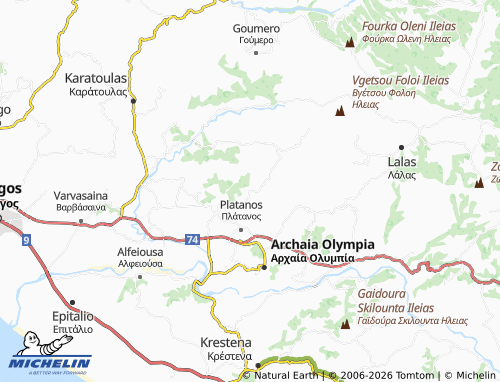 Carte MICHELIN Kafkonia - ViaMichelin