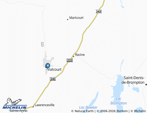 Kaart MICHELIN Racine - ViaMichelin