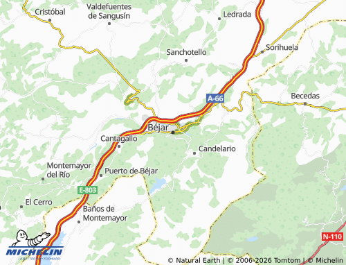 MICHELIN Béjar map - ViaMichelin