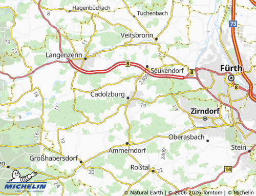 MICHELIN Cadolzburg map - ViaMichelin