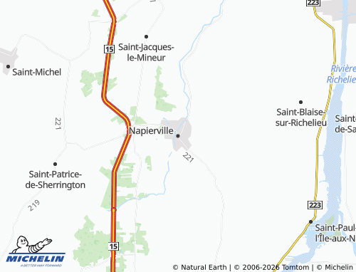 Kaart MICHELIN Napierville - ViaMichelin