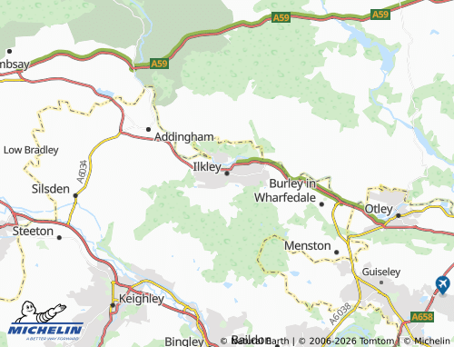 Carte MICHELIN Ilkley - ViaMichelin