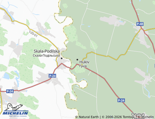 MICHELIN Hukiv map - ViaMichelin